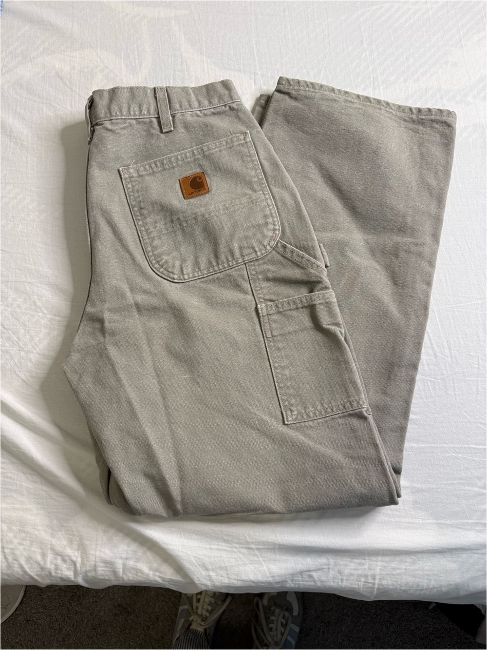 Carhartt Men's Relaxed Fit Work Pants in Light Gray